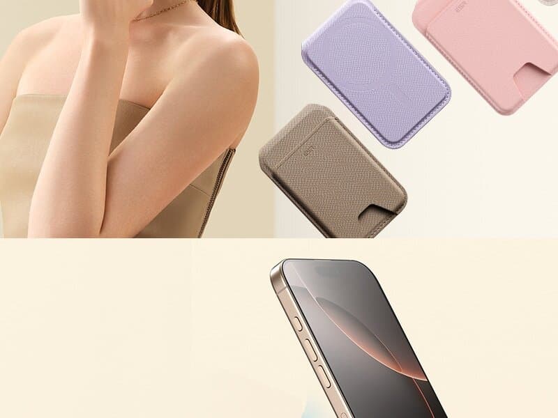 ESR Aura Wallet Stand (HaloLock),Bubblegum Pink 3