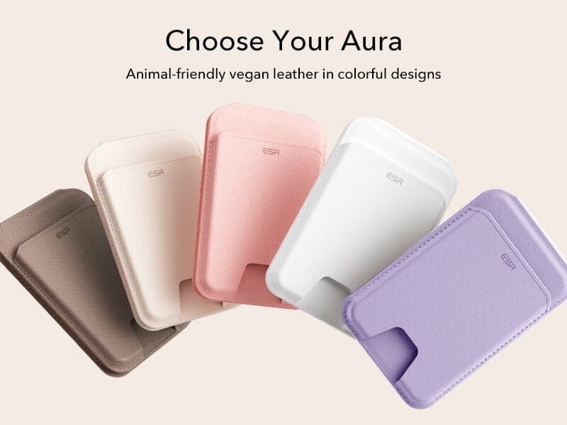 ESR Aura Wallet Stand (HaloLock),Bright White 6