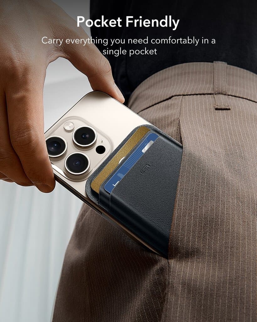 ESR Magnetic Wallet Boost (HaloLock)， Midnight Black 5