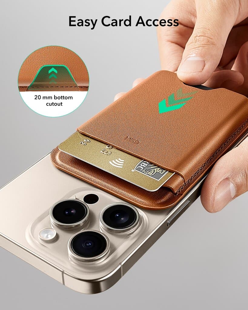ESR Magnetic Wallet Boost (HaloLock)，Caramel Brown 4