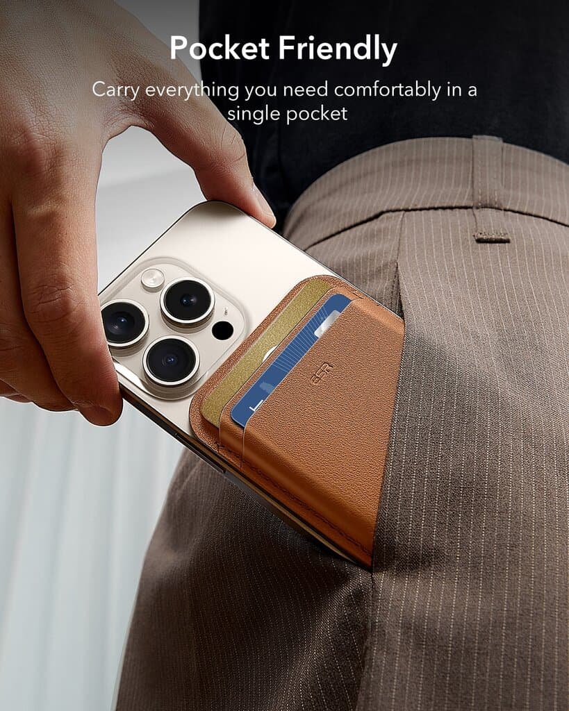 ESR Magnetic Wallet Boost (HaloLock)，Caramel Brown 5