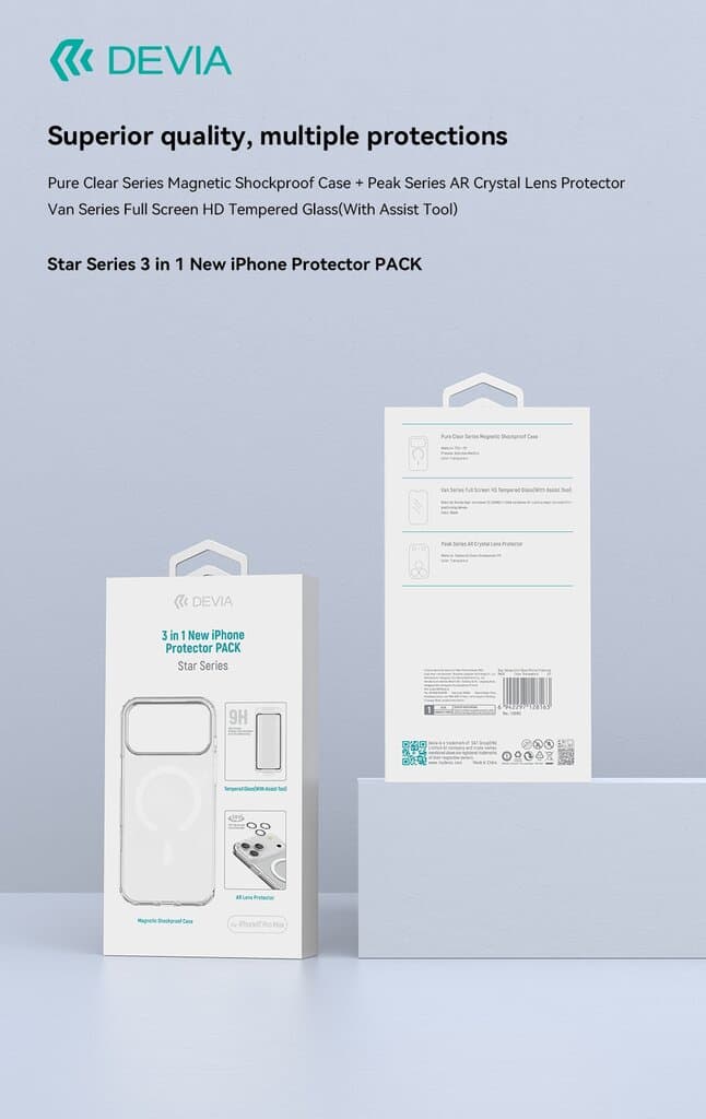 DEVIA Star Series 3 in 1 New iPhone Protector PACK - iPhone 17 Pro Max 2