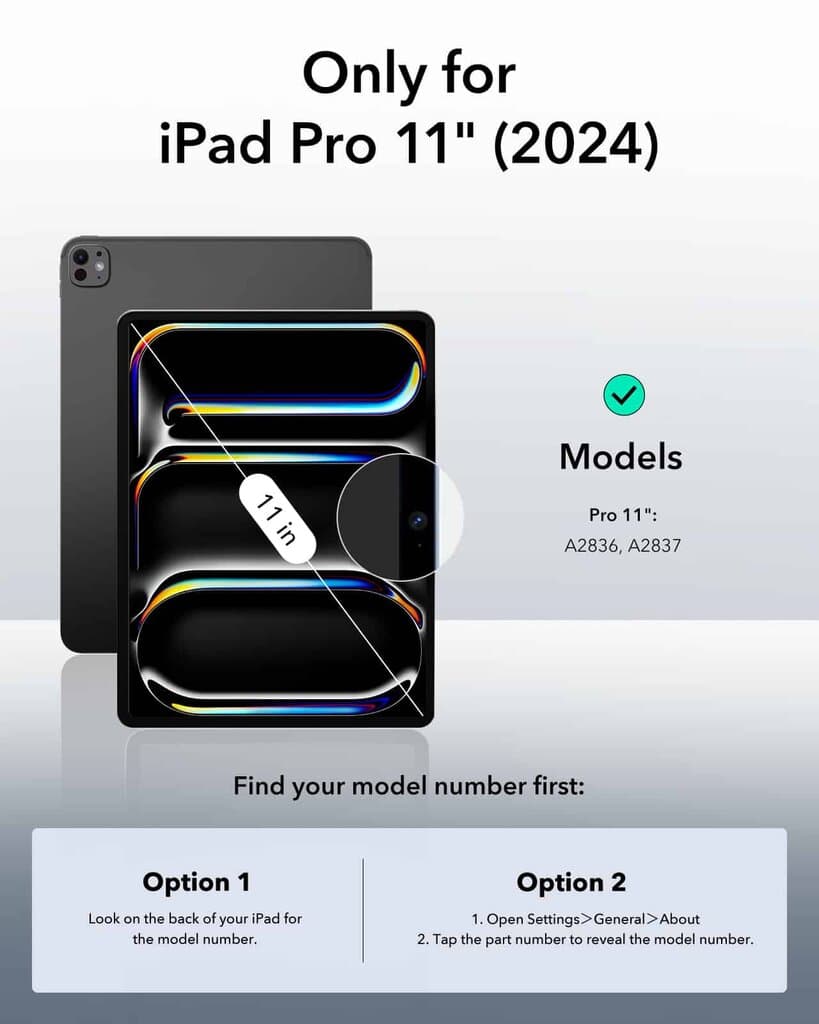 ESR Rebound Magnetic Case, (2024), Grey - 1B1960503 - iPad Pro 11 2