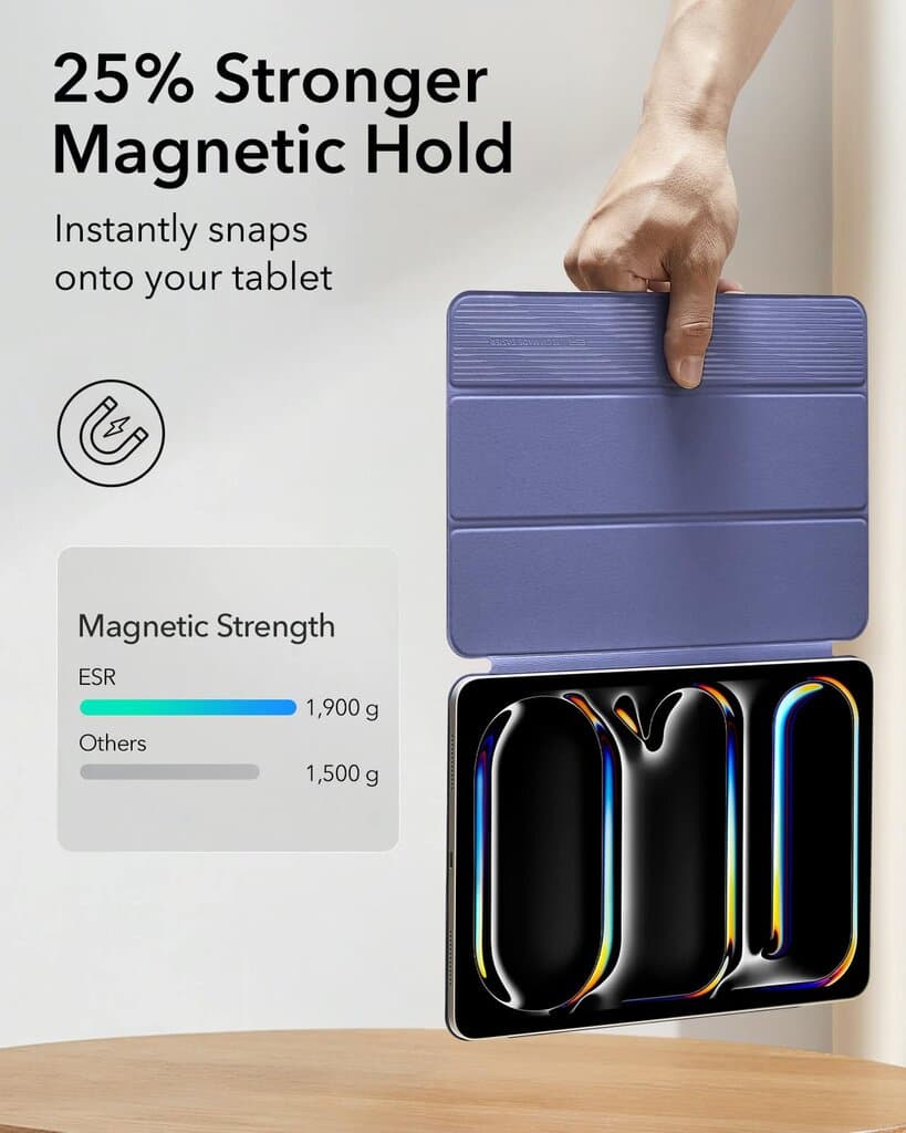 ESR Rebound Magnetic Case, (2024), Lavender - Compatible with iPad Pro 13 5