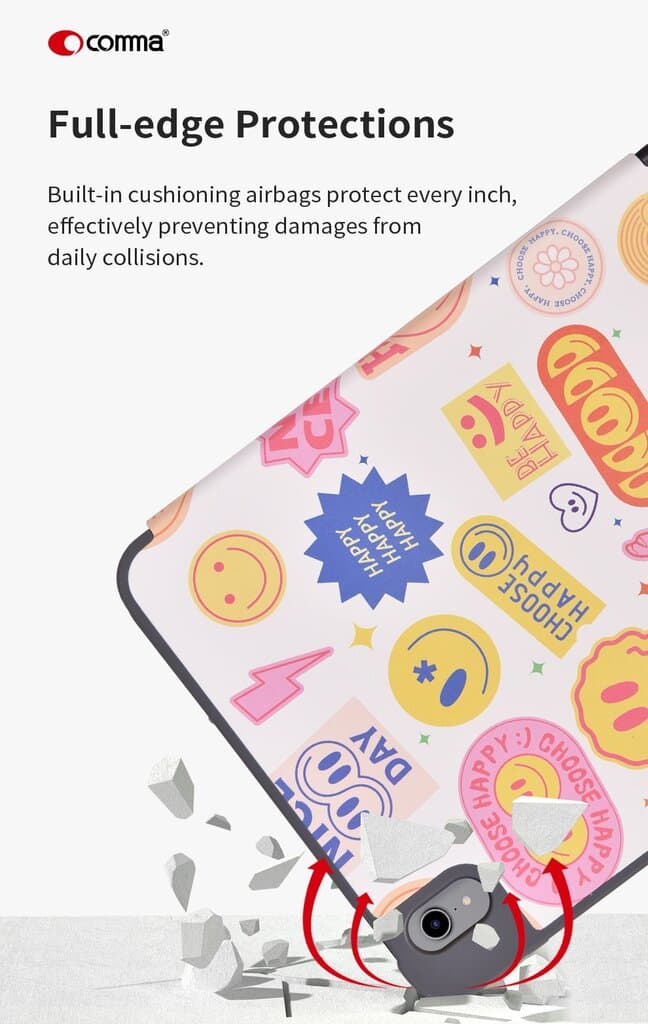 Comma Lingos Series iPad Case With Pencil Slot - comma APPLE iPad 11(A16)(2025)/iPad 10 10.9(2022) - Animal Party 9