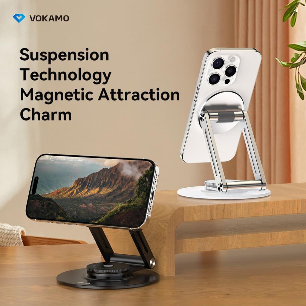 Vokamo MagStand Levitate Alloy Magnetic Multi-angle Holder - Black 3
