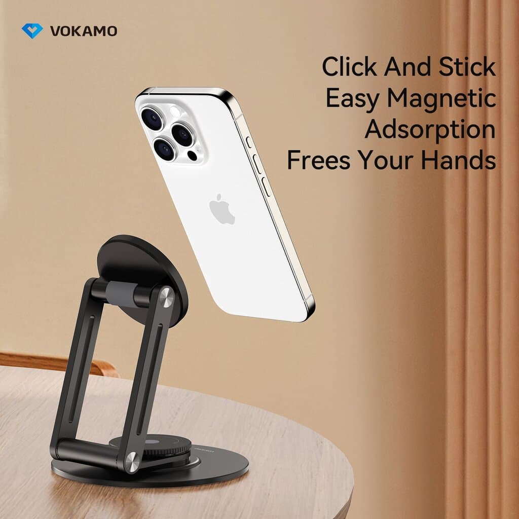 Vokamo MagStand Levitate Alloy Magnetic Multi-angle Holder - Black 7