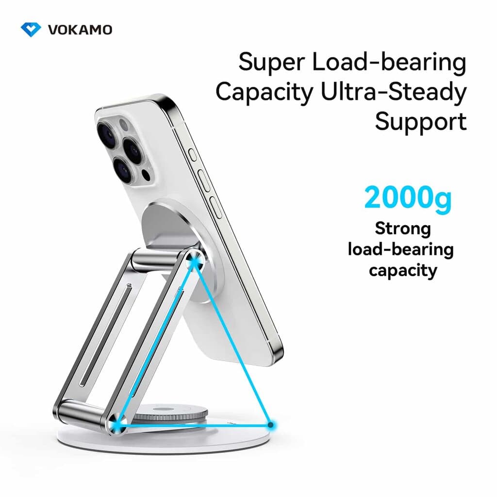 Vokamo MagStand Levitate Alloy Magnetic Multi-angle Holder - Black 2