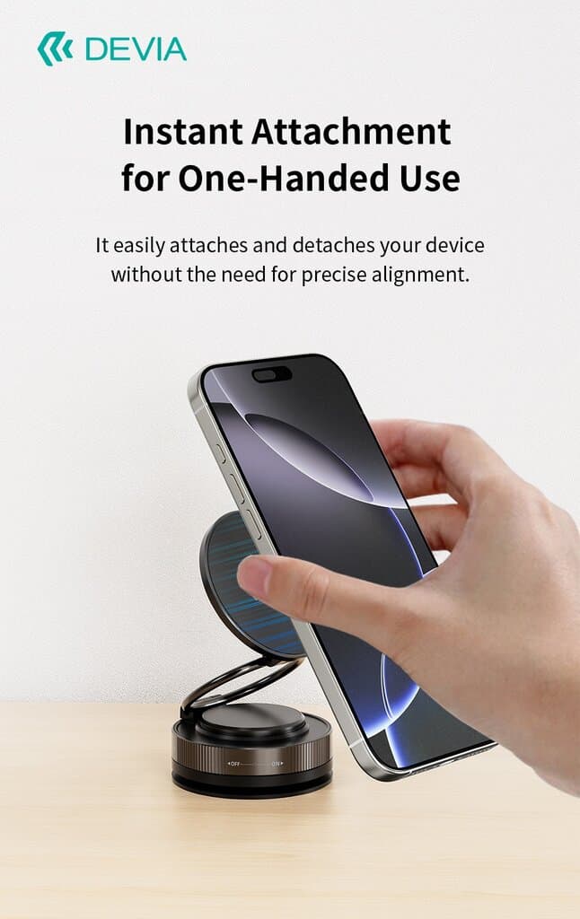 Devia Ultra2 Magnetic Multi-Angle Adjustable Metal Phone Stand - White 7