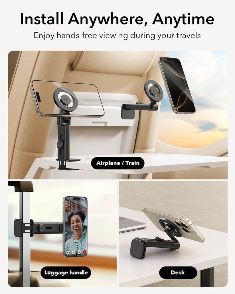 ESR 2K613 Skygrip Airplane Phone Holder - Black 4