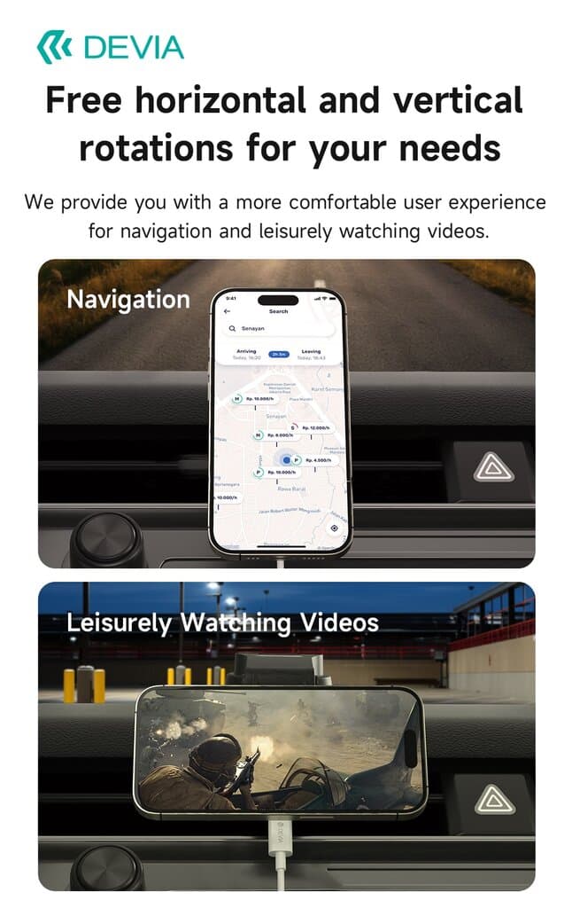 DEVIA Smart Series Magnetic Wireless Vehicle Bracket 9