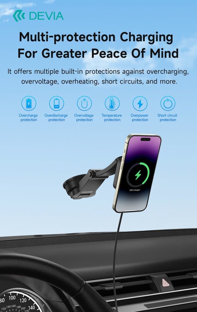 DEVIA Smart Series Magnetic Wireless Vehicle Bracket 10
