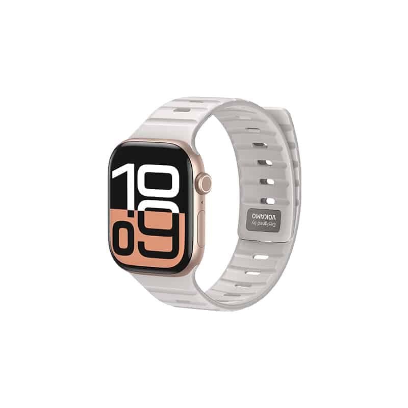 Vokamo iSport Silicone Watch Strap  (Magnetic + Metal Buckle)- (44/45/46/49MM) - Starlight