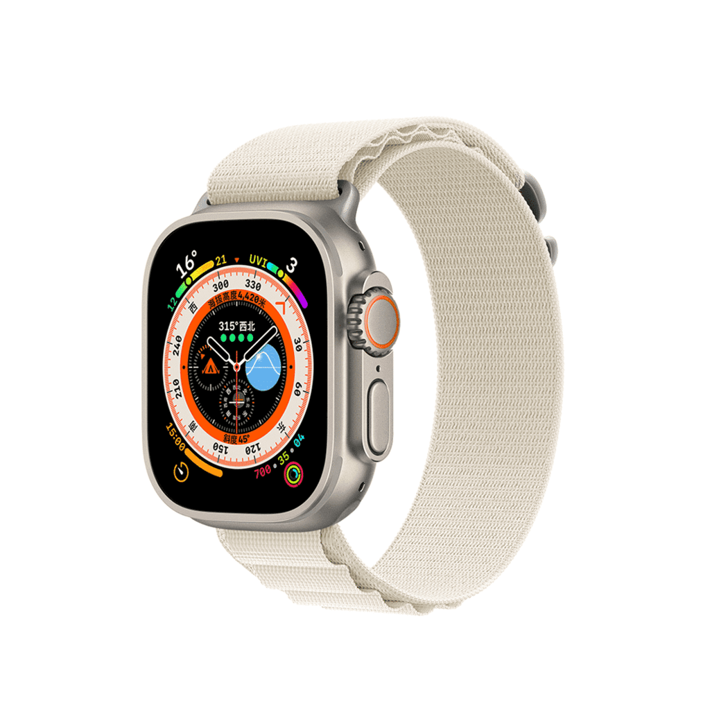 DEVIA iWatch 42|44|45|49mm Deluxe Series Sport5 Nylon Braided Adjustable Watch Loop - white starlight 1