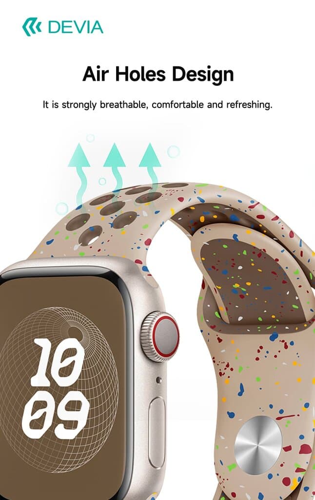 DEVIA iWatch 42|44|45|49mm پۆلی دیلۆکس سپۆرت2 پەنجەی کاتژمێر V2 - سپی — photo 5