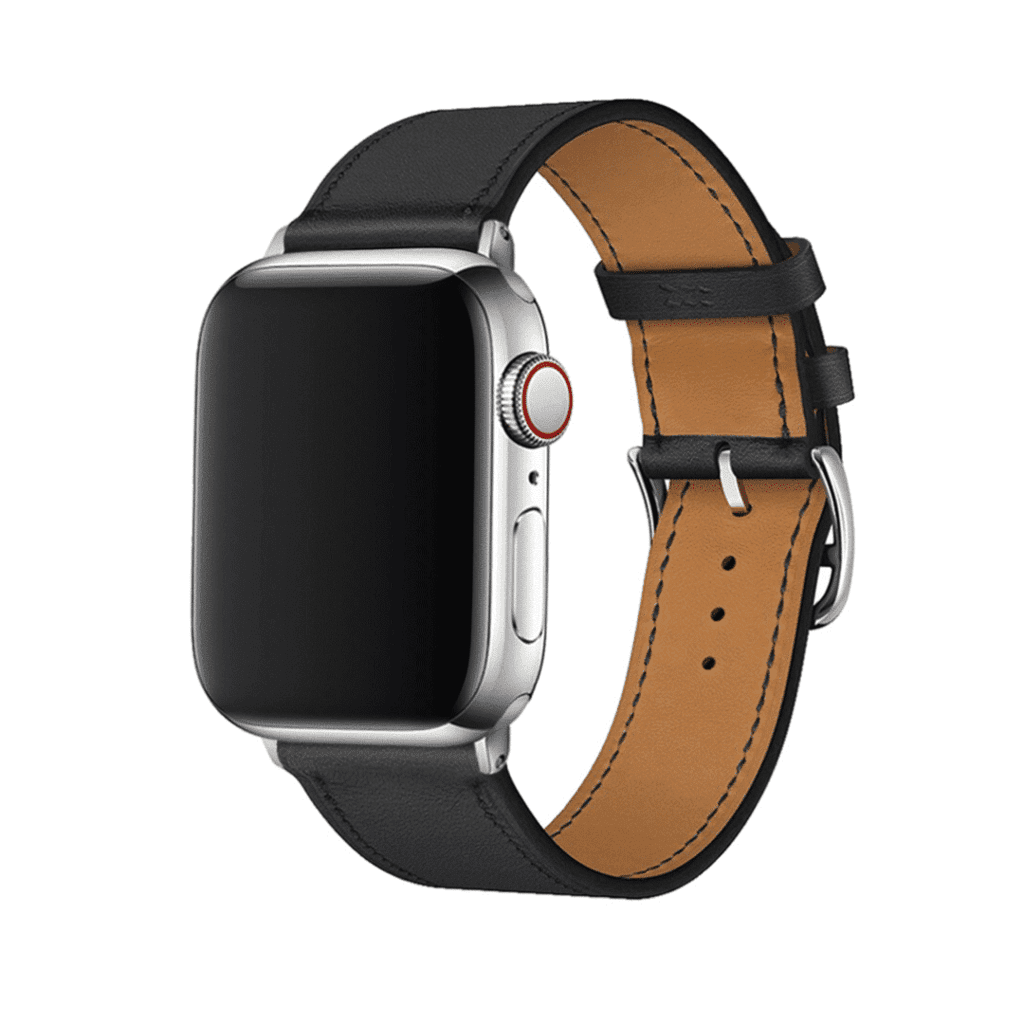 DEVIA iWatch 38|40|41mm Elegant PU Leather Watch Band - Black - 38/40/41mm 1