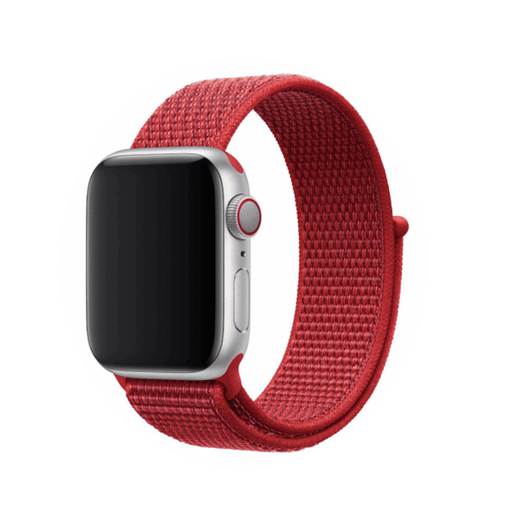DEVIA iWatch Sport3 Nylon Watch Loop – red, Adjustable & Breathable Strap for Apple Watch - 38/40/41mm 1