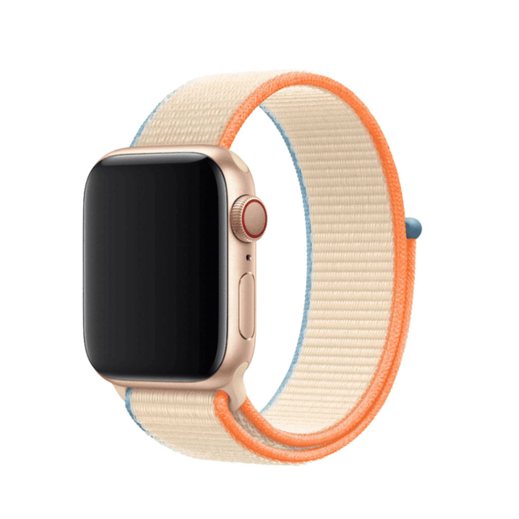 DEVIA iWatch Sport3 Nylon Watch Loop – cream white, Adjustable & Breathable Strap for Apple Watch - 38/40/41mm 1