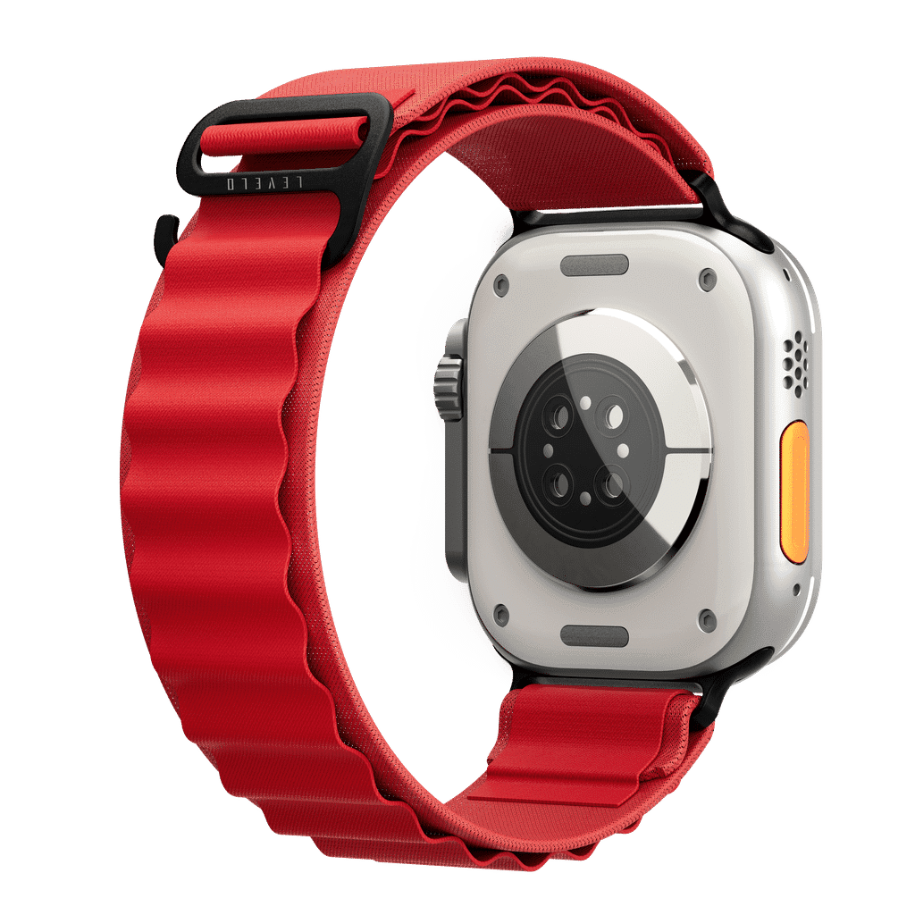 Levelo Ace Loop Nylon Watch Strap 45/49mm — Red 1