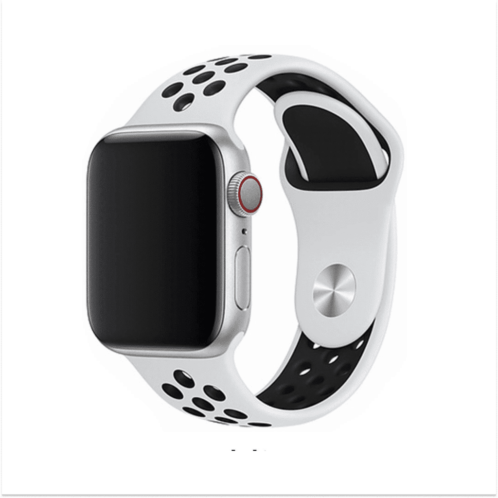 DEVIA Deluxe Series Sport2 Watch Band for Apple Watch – White, Silicone, Breathable - 38/40/41mm 1