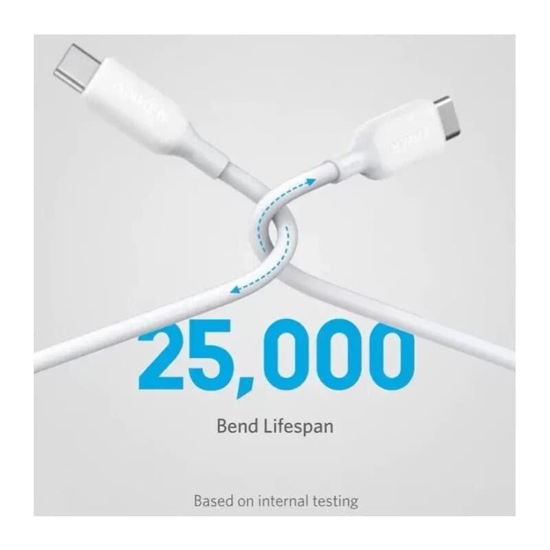 Anker PowerLine III USB-C to USB-C Cable 6ft 100W (White) 2