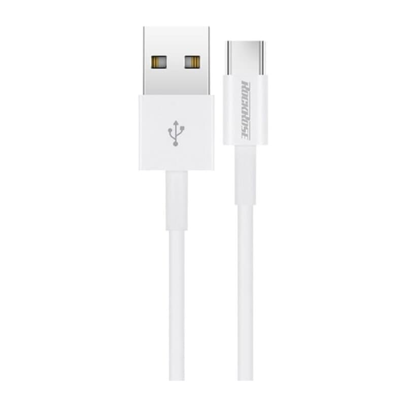 Rockrose Zeta USB-A to USB-C Cable 1M (White)