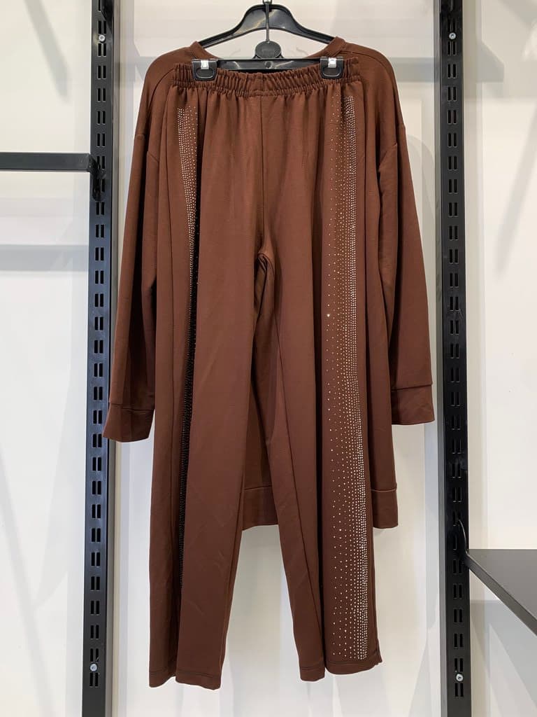 Miyu Mix Women's Cotton 2 Piece Set - Brown (M) 4