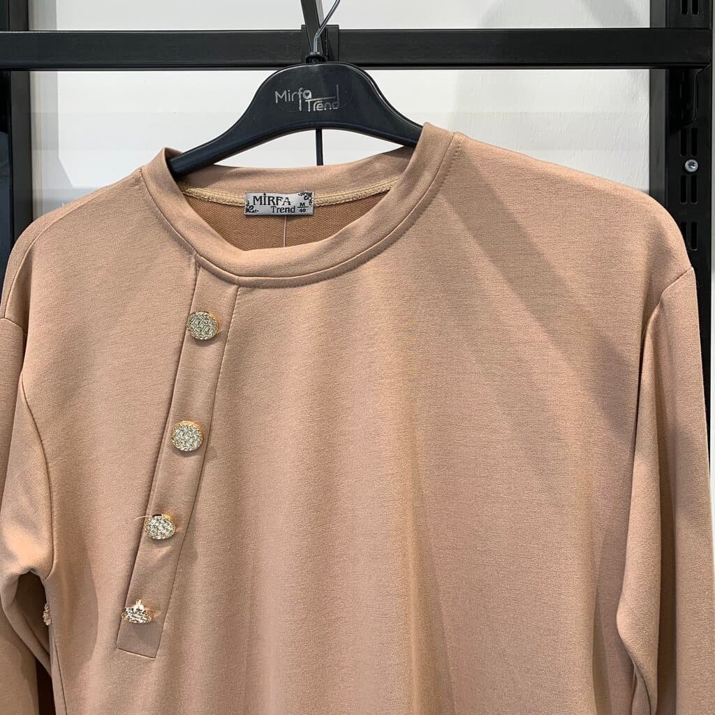 Mirfa Women's Cotton 2 Piece Set - Light Brown (M) 3