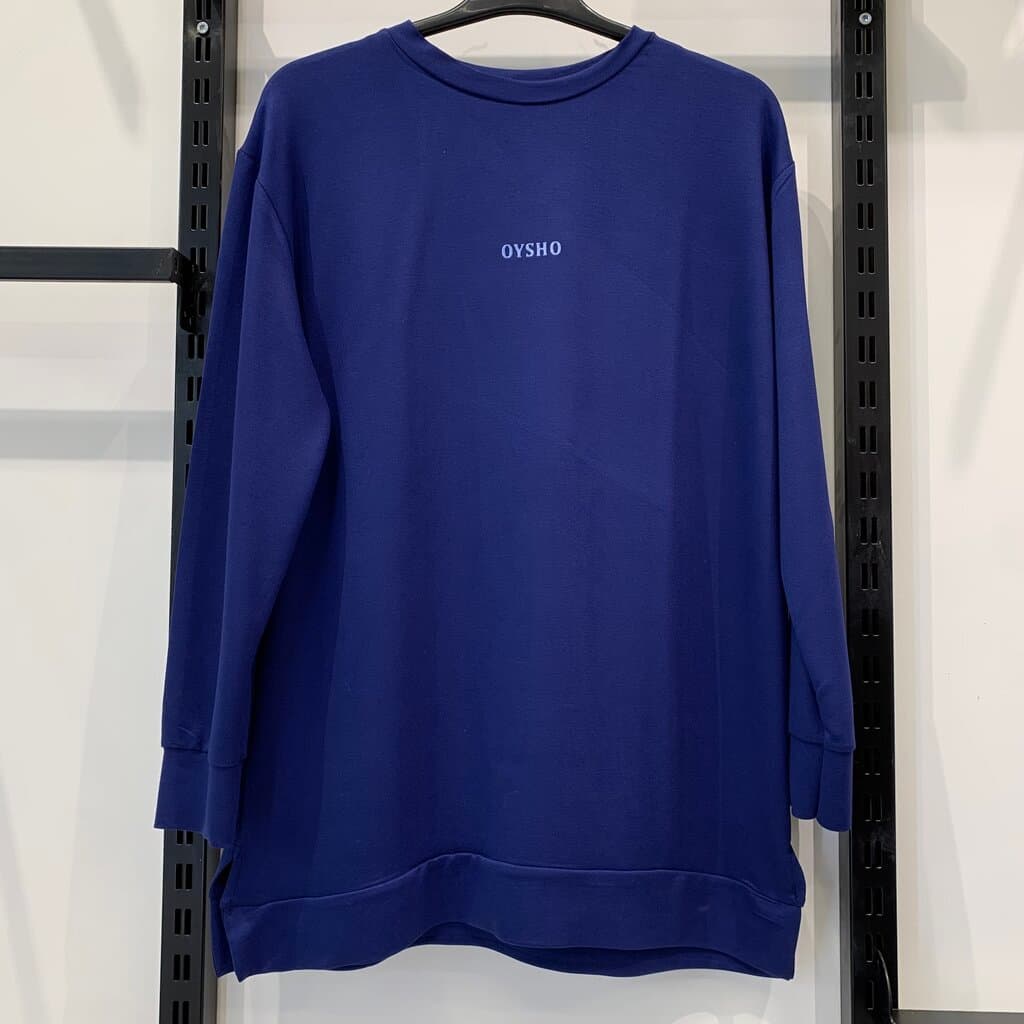 Nirvana Women's Cotton Sweater - Navy Blue (M)