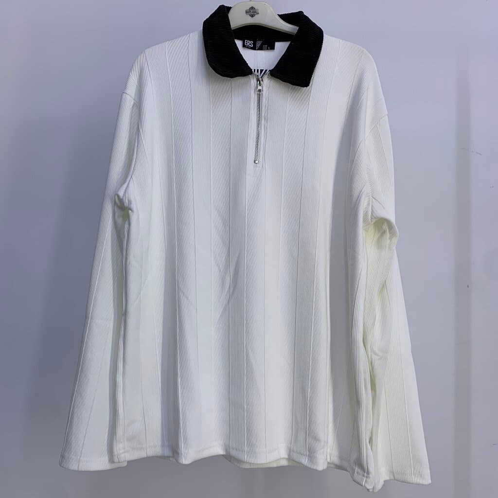 ERS Men's Cotton - Blend Sweater - White (S)