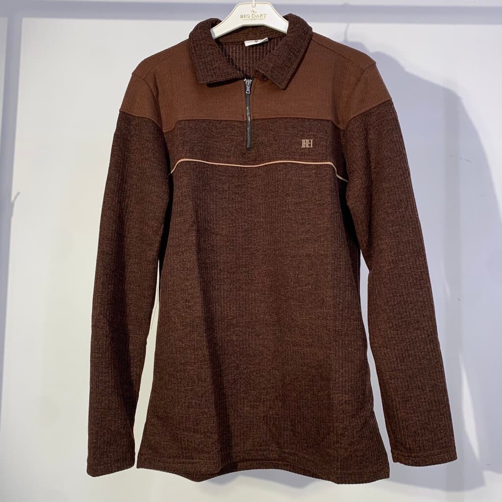 Moda Arpol Men's Cotton Sweater - Dark Brown (S)