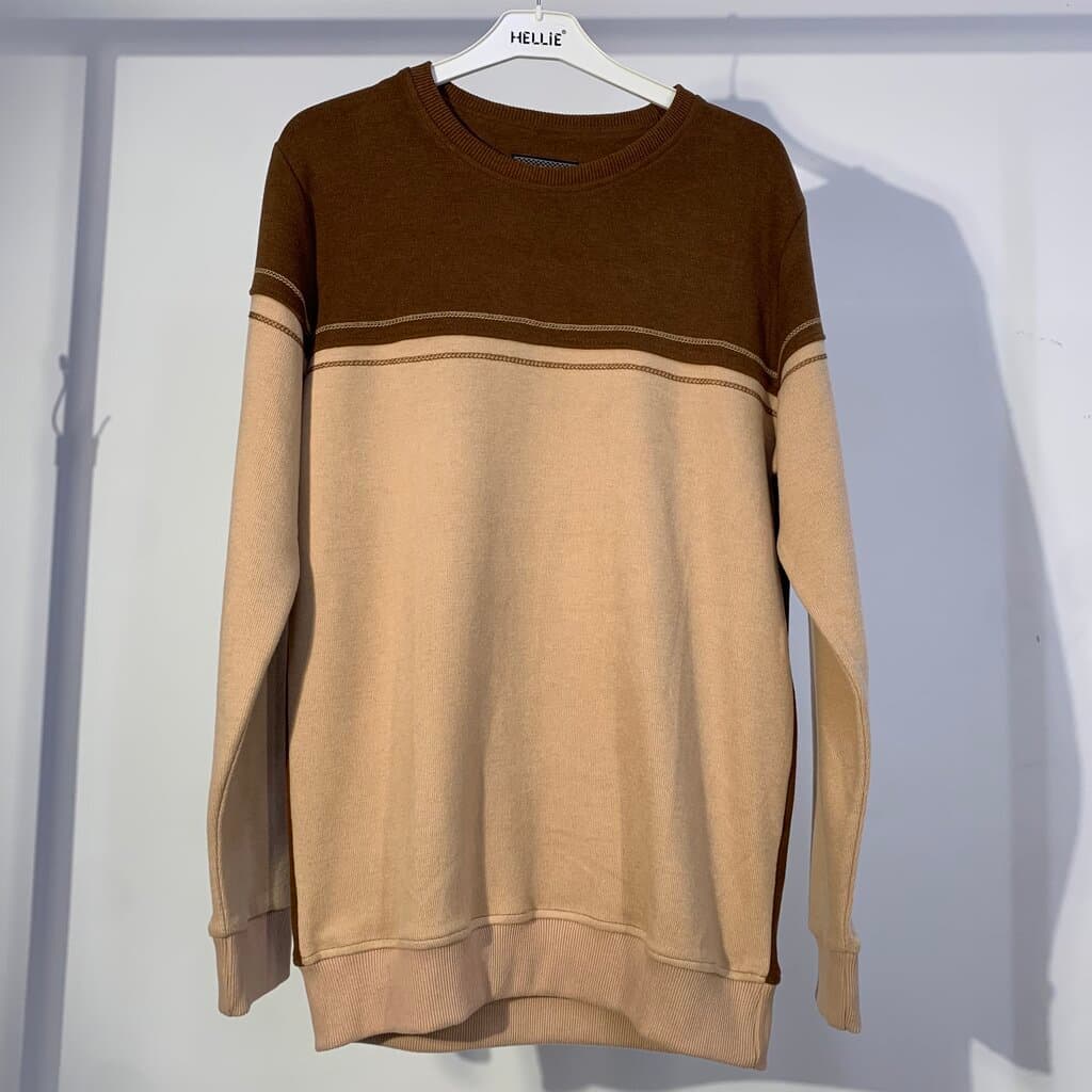 Roballi Men's Cotton Sweater - Light Brown (S)