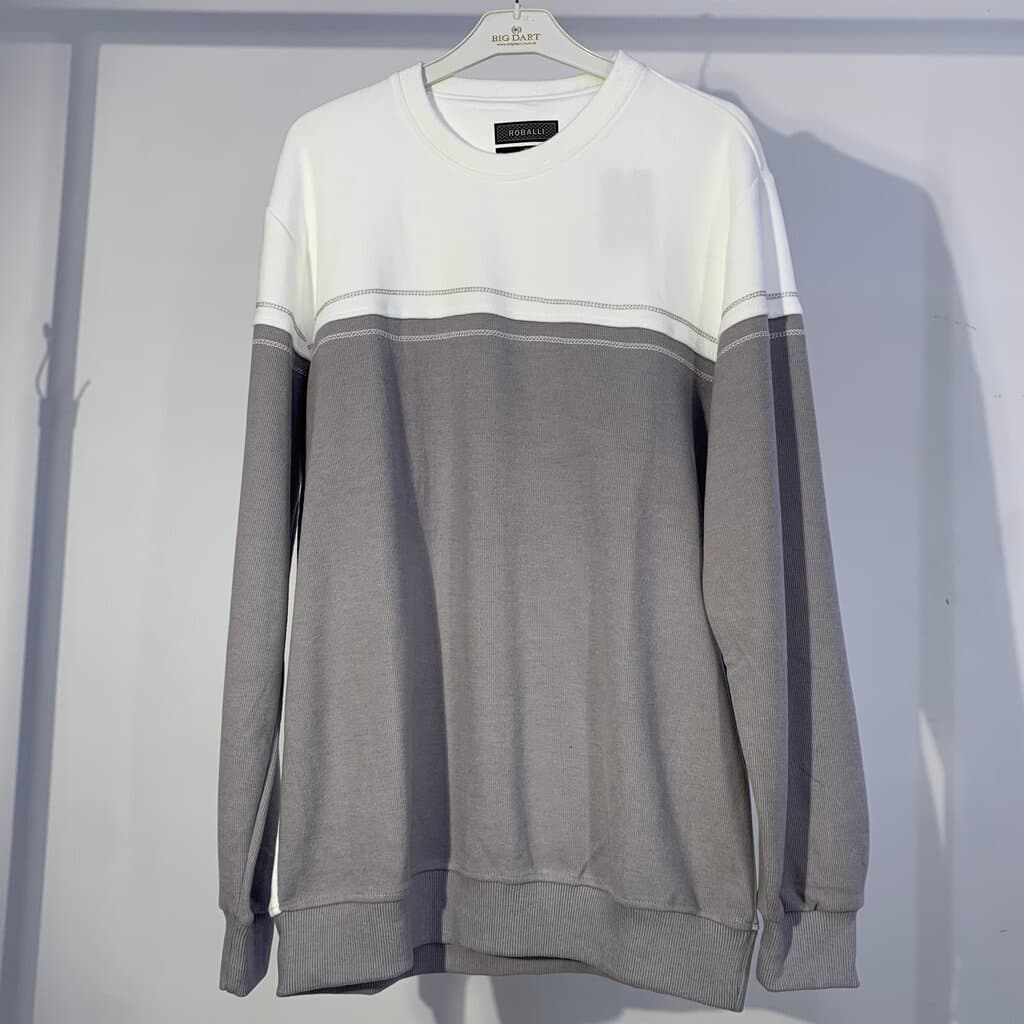 Roballi Men's Cotton Sweater - Gray (S)