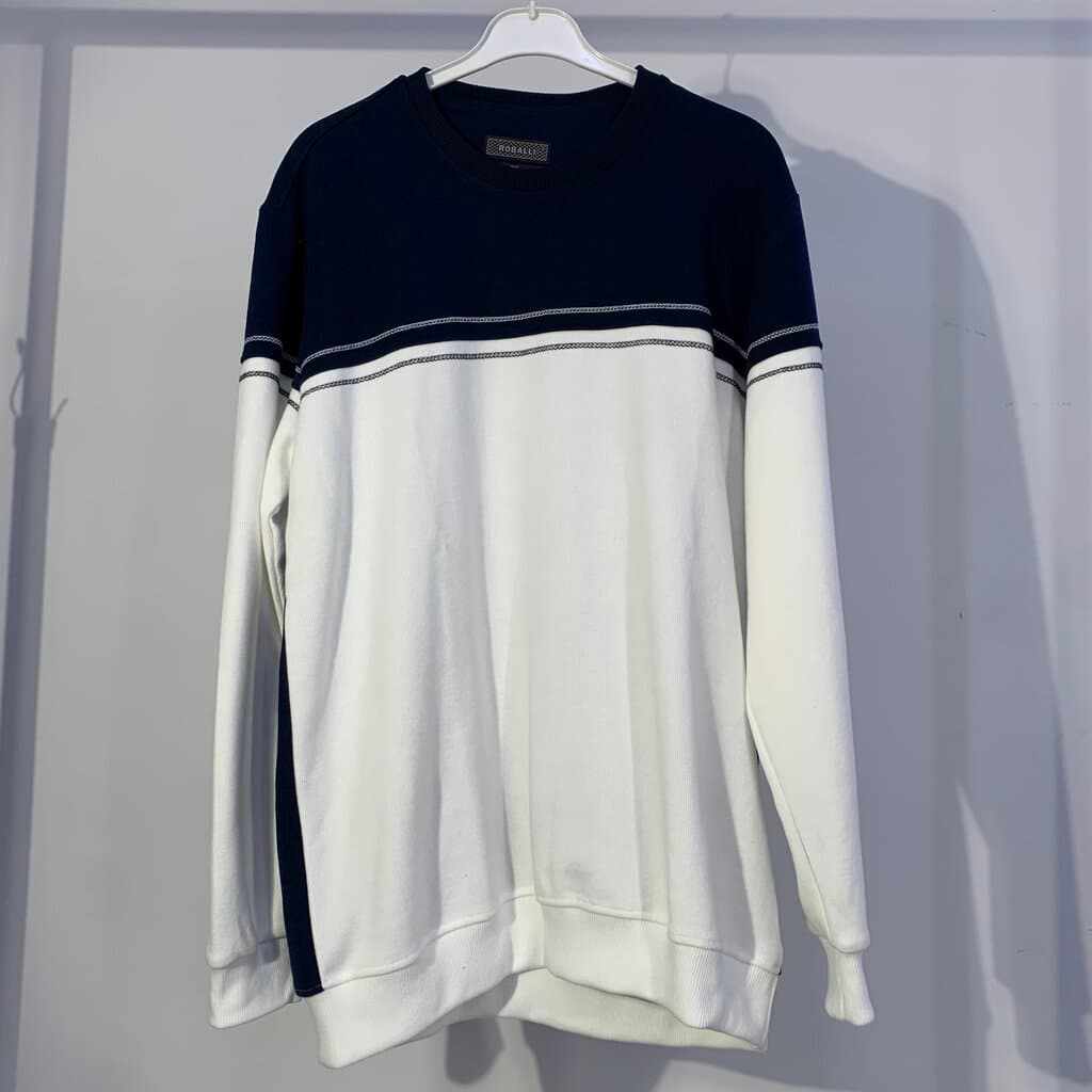 Roballi Men's Cotton Sweater - White (S)