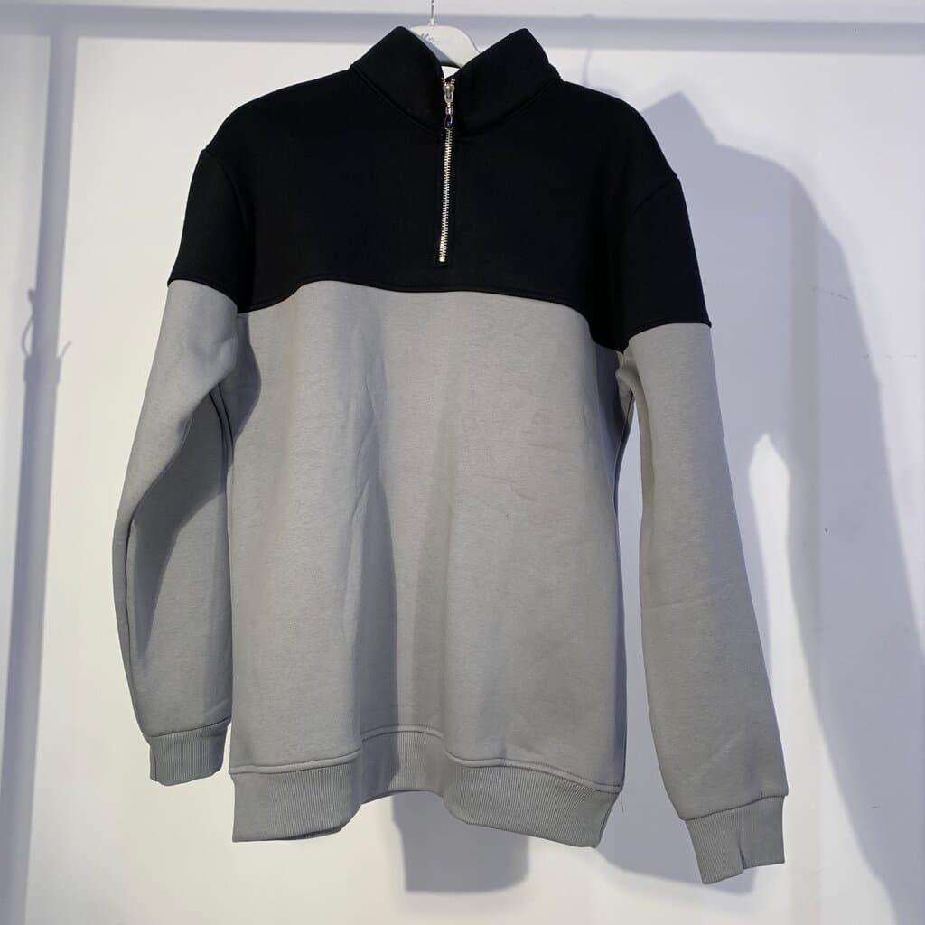 Roballi Men's Cotton Sweater - Gray (XXL)