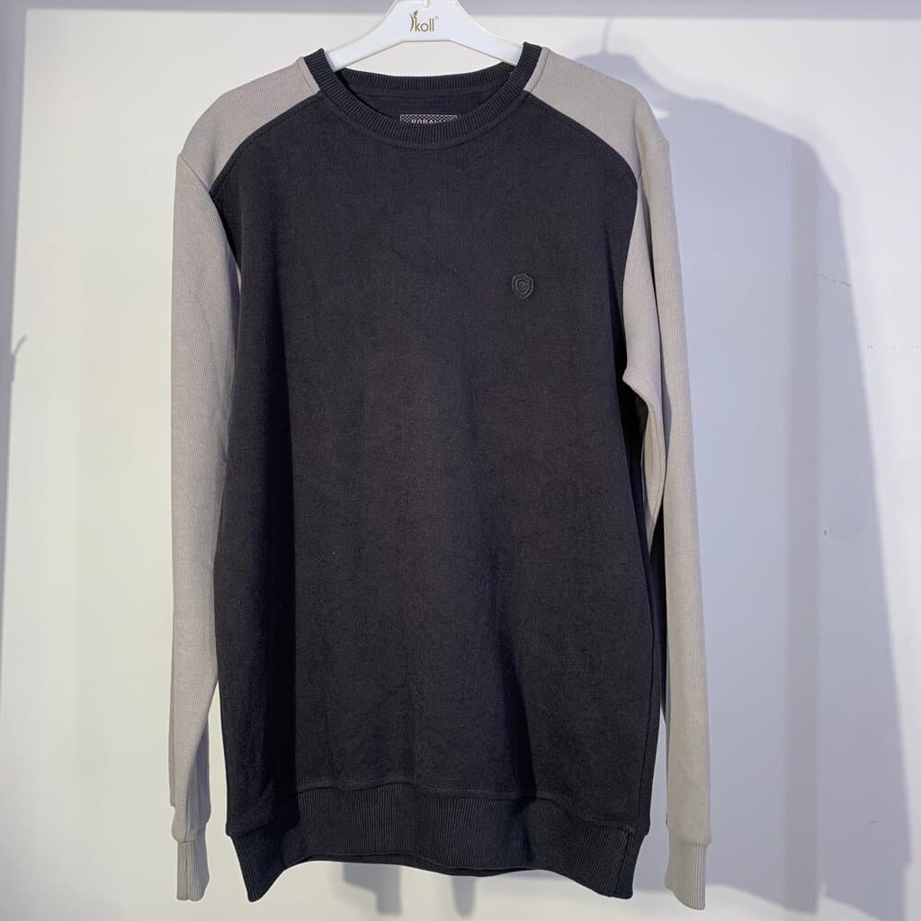 Roballi Men's Cotton Sweater - Dark Gray (S)