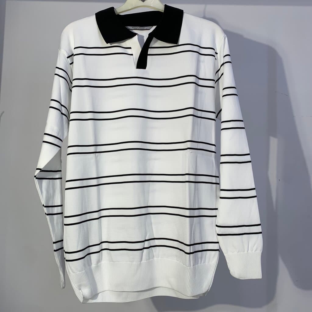 Moda Arpol Men's Cotton Sweater - White (S)