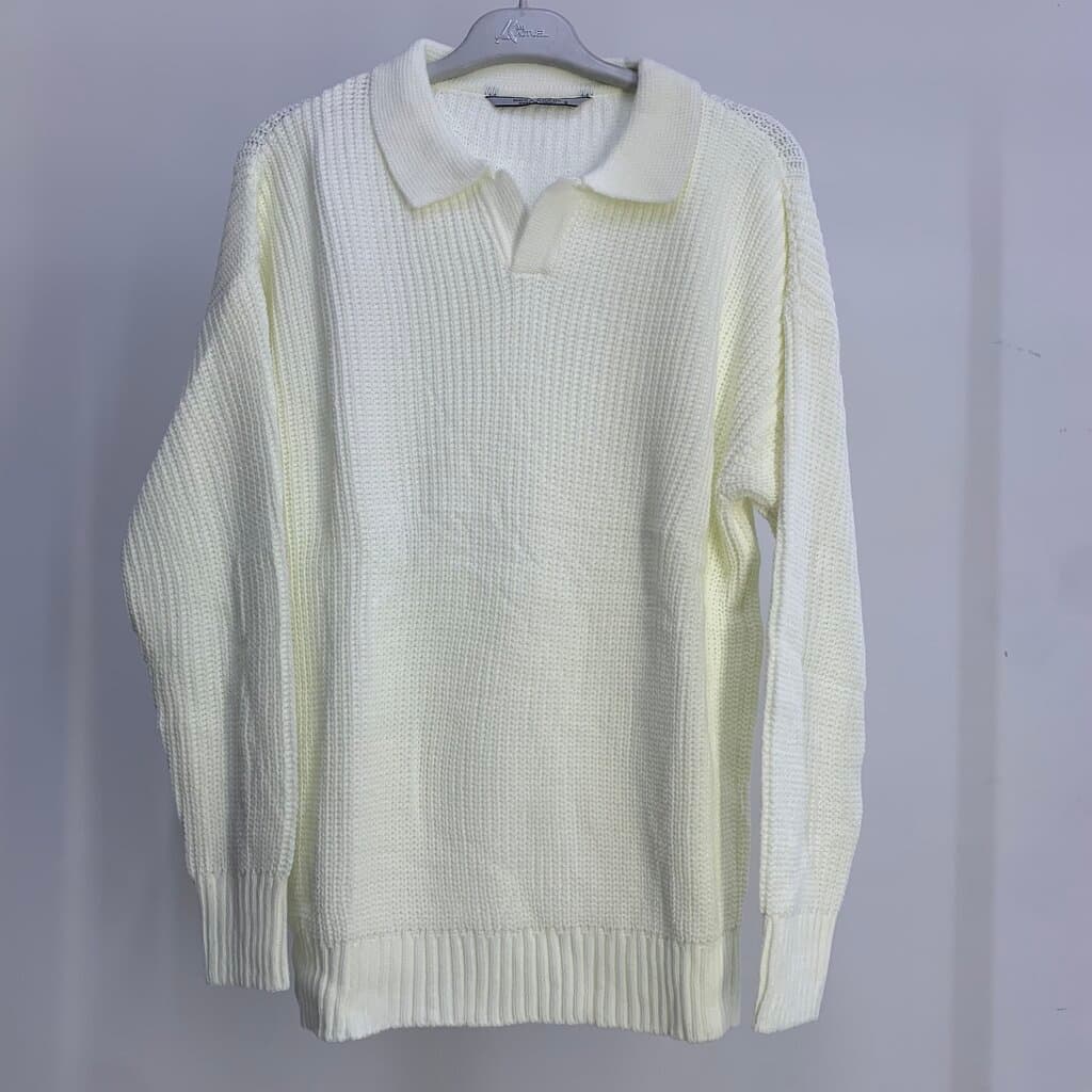 Moda Arpol Men's Cotton Sweater - White (S)