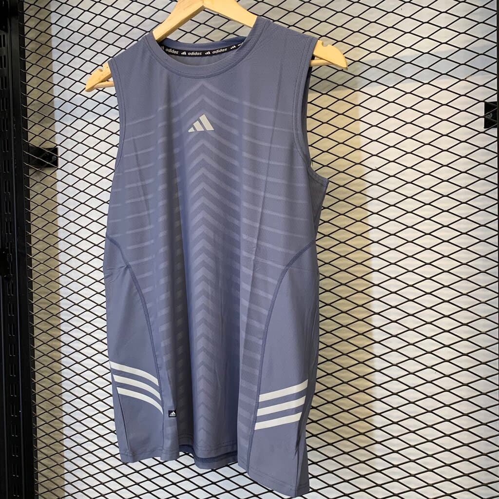 Adidas Sleeveless Men's Workout Top - Gray (S) 4