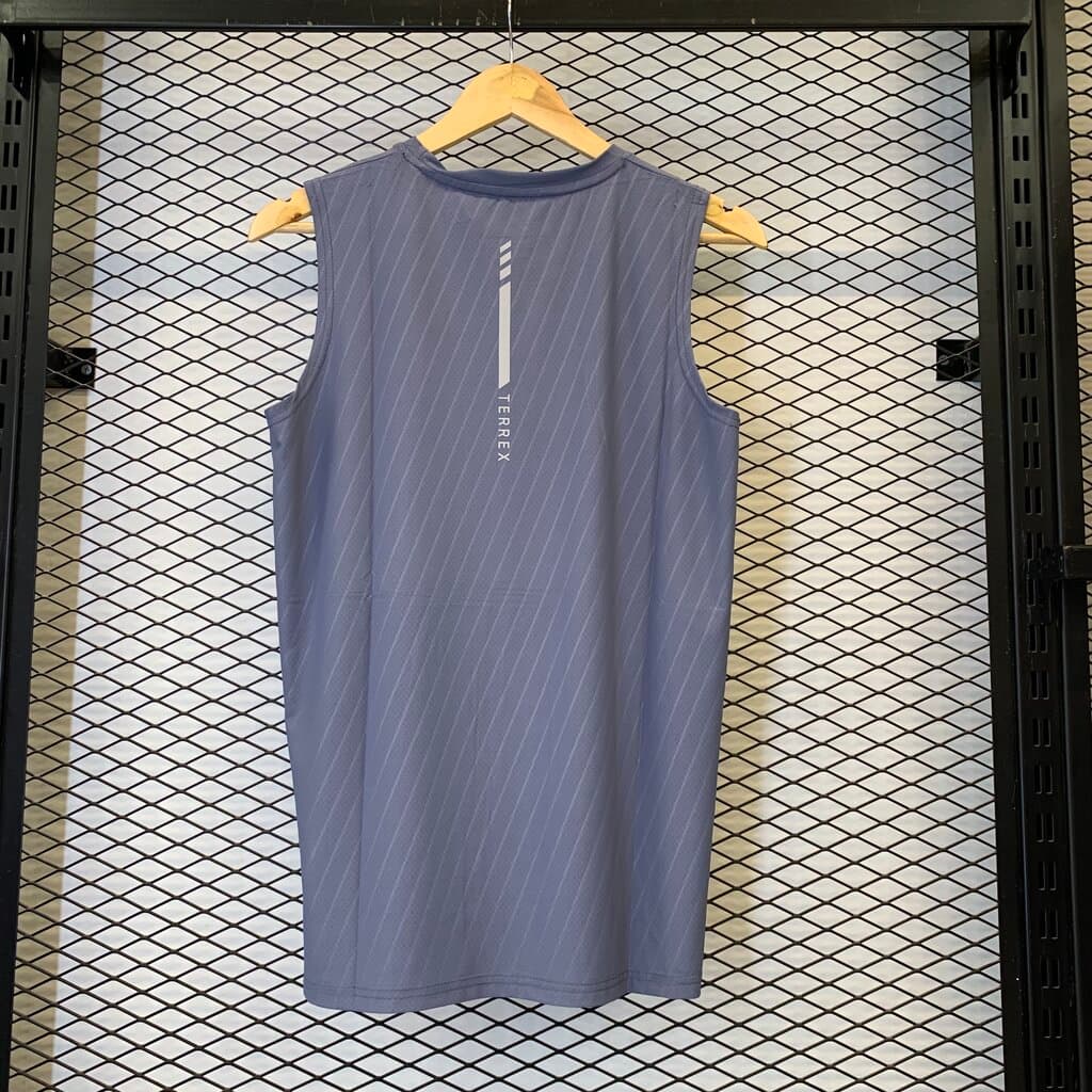 Adidas Sleeveless Men's Workout Top - Gray (S) 6
