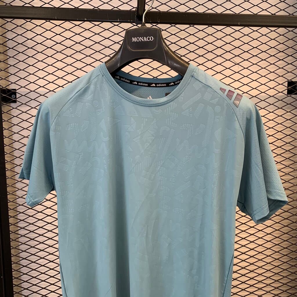 Adidas Men's Activewear Top - Light Blue (M) 2