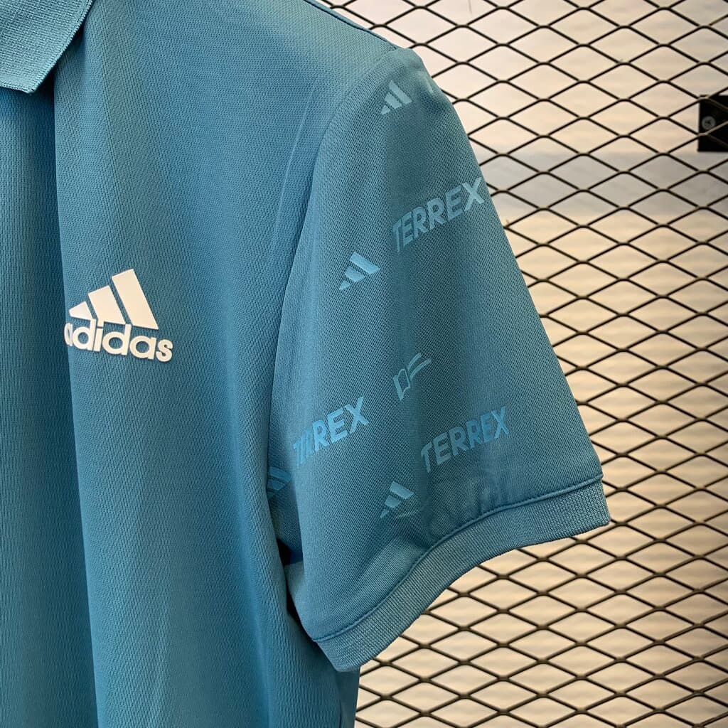 Adidas Men's Activewear Top - Teal Blue (L) 5