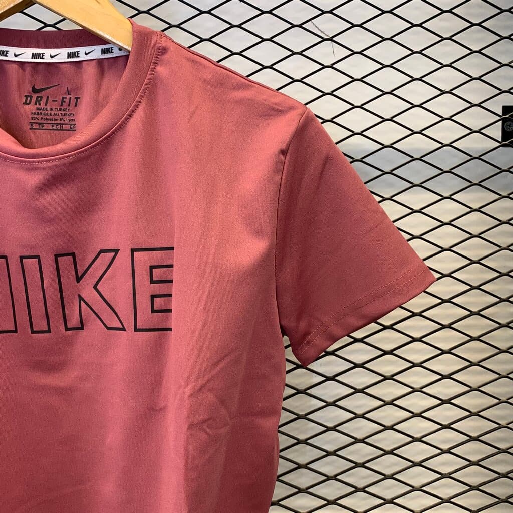 Nike Women's Activewear T - Shirt - Light Pink (L) 4