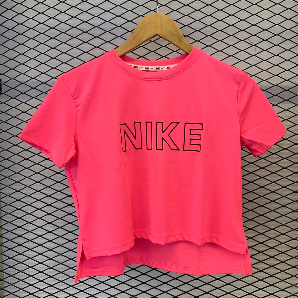 Nike Women's Activewear T - Shirt - Neon Pink (S) 2