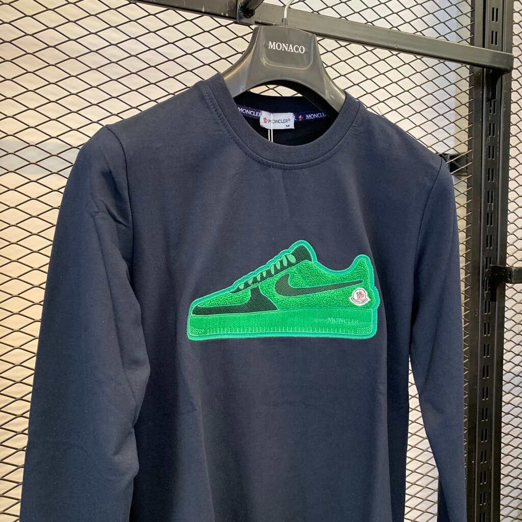 Nike Moncler Men's Cotton Blouse - Navy Blue (M) 5