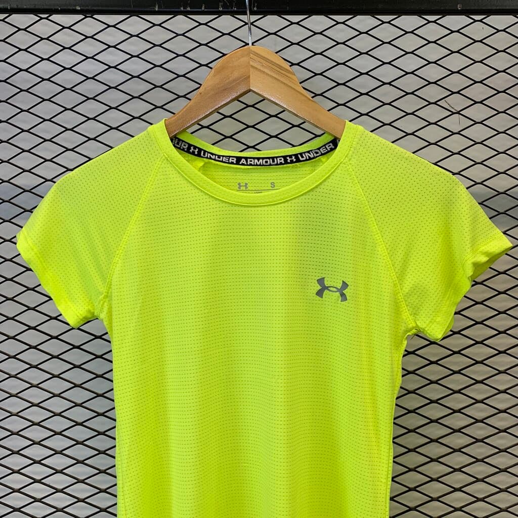Under Armour Women's Activewear T - Shirt - Neon Yellow (S) 3