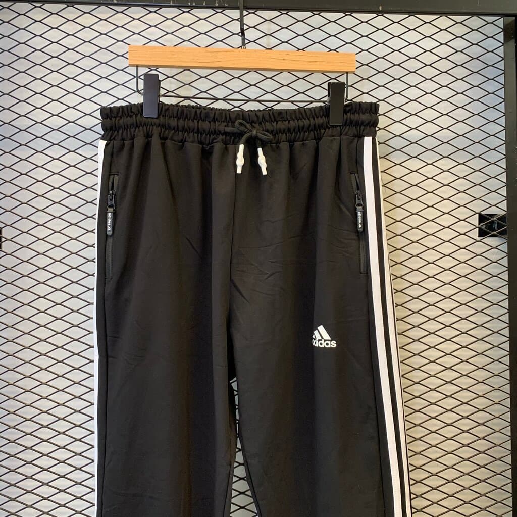 Adidas Men's Cotton Tracksuit Bottoms - Black/ White (5XL) 2