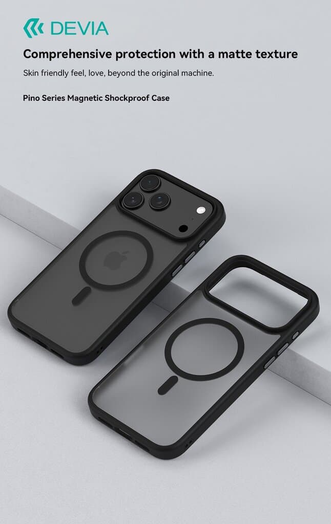 DEVIA Pino Series Magnetic Shockproof Case - Black, iPhone Air 2