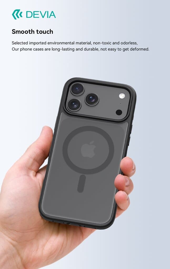 DEVIA Pino Series Magnetic Shockproof Case - Black, iPhone Air 3