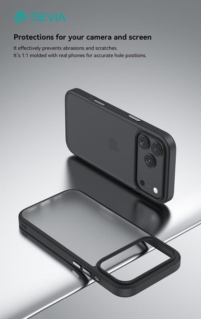 DEVIA Pino Series Shockproof Case - iPhone 17 Pro Max - Black 5
